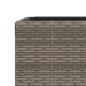 Preview: Pflanzkübel Grau 40x40x80 cm Poly Rattan