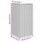 Preview: Pflanzkübel Grau 40x40x80 cm Poly Rattan