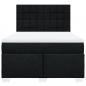 Preview: Boxspringbett mit Matratze Schwarz 140x200 cm Stoff
