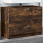 Preview: ARDEBO.de - Waschbeckenunterschrank Räuchereiche 78x37x59 cm Holzwerkstoff