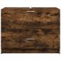 Preview: Waschbeckenunterschrank Räuchereiche 78x37x59 cm Holzwerkstoff