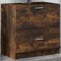 Preview: ARDEBO.de - Waschbeckenunterschrank Räuchereiche 59x37x59 cm Holzwerkstoff