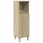 Preview: Badschrank Sonoma-Eiche 30x30x100 cm Holzwerkstoff