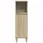 Preview: Badschrank Sonoma-Eiche 30x30x100 cm Holzwerkstoff