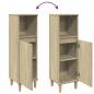 Preview: Badschrank Sonoma-Eiche 30x30x100 cm Holzwerkstoff