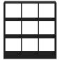 Preview: Bücherregal Schwarz 102x32x108 cm Holzwerkstoff