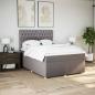 Preview: Boxspringbett mit Matratze Taupe 160x200 cm Stoff
