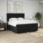 Preview: Boxspringbett mit Matratze Schwarz 180x200 cm Stoff