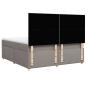 Preview: Boxspringbett mit Matratze Taupe 180x200 cm Stoff