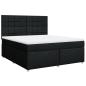 Preview: Boxspringbett mit Matratze Schwarz 180x200 cm Stoff