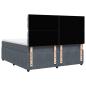Preview: ARDEBO.de - Boxspringbett mit Matratze Dunkelgrau 180x200 cm Samt