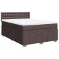 Preview: Boxspringbett mit Matratze Dunkelbraun 160x200 cm Stoff