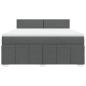 Preview: Boxspringbett mit Matratze Dunkelgrau 180x200 cm Stoff