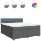 Preview: Boxspringbett mit Matratze Dunkelgrau 180x200 cm Stoff