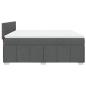 Preview: Boxspringbett mit Matratze Dunkelgrau 180x200 cm Stoff