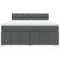 Preview: Boxspringbett mit Matratze Dunkelgrau 180x200 cm Stoff