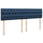 Preview: Boxspringbett mit Matratze Blau 180x200 cm Stoff