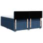 Preview: Boxspringbett mit Matratze Blau 180x200 cm Stoff