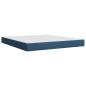 Preview: Boxspringbett mit Matratze Blau 180x200 cm Stoff