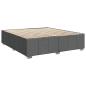Preview: Boxspringbett mit Matratze Dunkelgrau 200x200 cm Stoff