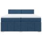 Preview: Boxspringbett mit Matratze Blau 200x200 cm Stoff