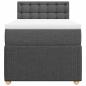 Preview: Boxspringbett mit Matratze Dunkelgrau 90x200 cm Stoff
