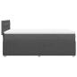 Preview: Boxspringbett mit Matratze Dunkelgrau 90x200 cm Stoff