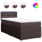 Preview: Boxspringbett mit Matratze Dunkelbraun 90x200 cm Stoff