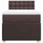 Preview: Boxspringbett mit Matratze Dunkelbraun 90x200 cm Stoff