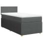 Preview: Boxspringbett mit Matratze Dunkelgrau 100x200 cm Stoff