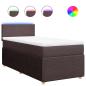 Preview: Boxspringbett mit Matratze Dunkelbraun 100x200 cm Stoff