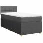 Preview: Boxspringbett mit Matratze Dunkelgrau 100x200 cm Stoff