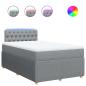Preview: Boxspringbett mit Matratze Hellgrau 120x200 cm Stoff