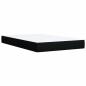 Preview: ARDEBO.de - Boxspringbett mit Matratze Schwarz 120x200 cm Stoff
