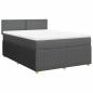 Preview: Boxspringbett mit Matratze Dunkelgrau 140x190 cm Stoff