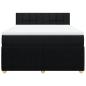 Preview: Boxspringbett mit Matratze Schwarz 140x190 cm Stoff