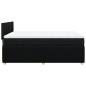 Preview: Boxspringbett mit Matratze Schwarz 140x190 cm Stoff