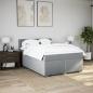 Preview: Boxspringbett mit Matratze Hellgrau 160x200 cm Stoff