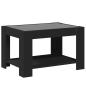 Preview: LED-Couchtisch Schwarz 73x53x45 cm Holzwerkstoff