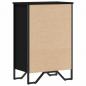 Preview: Bücherregal Schwarz 50x31x74,5 cm Holzwerkstoff