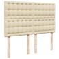 Preview: Boxspringbett mit Matratze Creme 140x200 cm Stoff