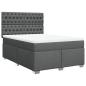 Preview: Boxspringbett mit Matratze Dunkelgrau 160x200 cm Stoff