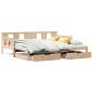 Preview: Tagesbett Ausziehbar mit Schubladen ohne Matratze 90x200 cm