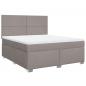 Preview: Boxspringbett mit Matratze Taupe 180x200 cm Stoff