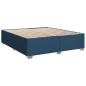 Preview: Boxspringbett mit Matratze Blau 180x200 cm Stoff
