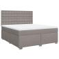Preview: Boxspringbett mit Matratze Taupe 180x200 cm Stoff