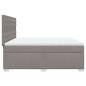Preview: Boxspringbett mit Matratze Taupe 180x200 cm Stoff