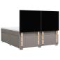 Preview: Boxspringbett mit Matratze Taupe 180x200 cm Stoff