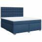 Preview: Boxspringbett mit Matratze Blau 180x200 cm Stoff