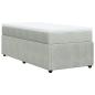 Preview: Boxspringbett mit Matratze Hellgrau 80x200 cm Samt